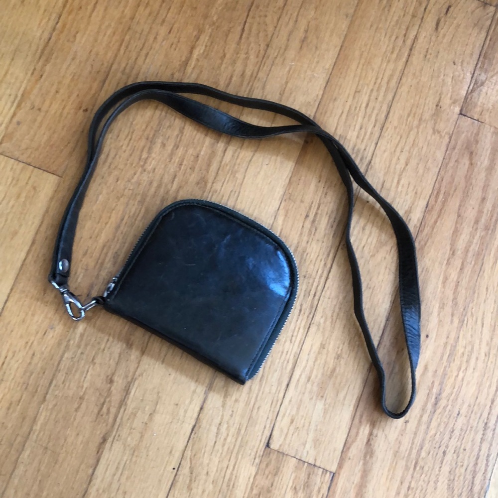 A.P.C. Vintage Leather Crossbody Wallet Bag Made in France AC17 Brown‎